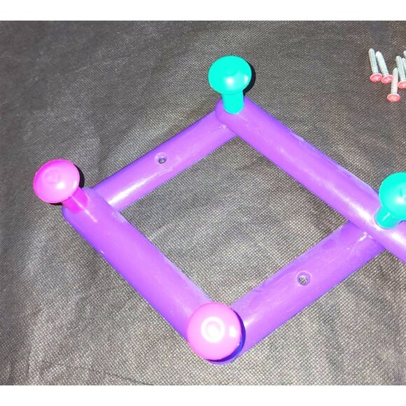 1980s Vitange Expandable Wall-Mounted Coat Rack Colorful Pegs Kitsch - Picture 2 of 10